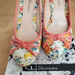 CL by Laundry Floral Heels - Cream and Pink